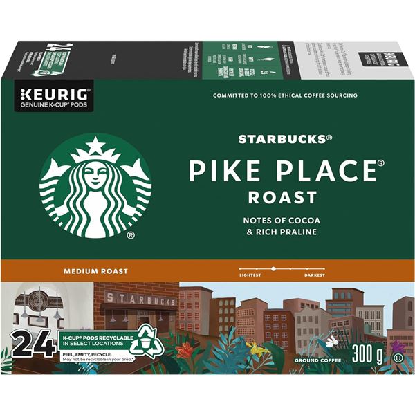 NEW CASE OF 24 STARBUCKS KEURIG K CUP COFFEE PODS