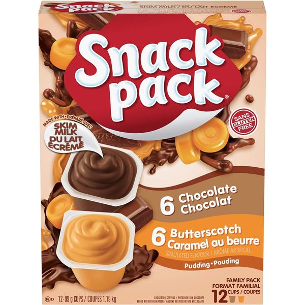 NEW CASE OF SNACK PACK FAMILY VARIETY PACK PUDDING