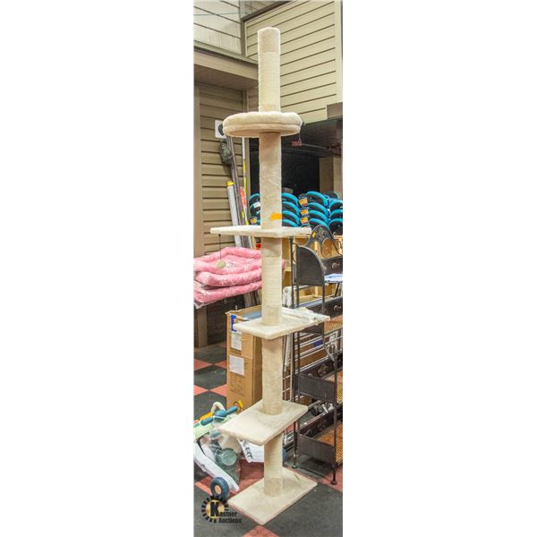 NEWLY ASSEMBLED FLOOR TO CEILING CAT TOWER W/