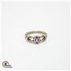 Image 1 : ESTATE STERLING SILVER AMETHYST GEMSTONE RING