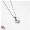 Image 1 : .925 FLOWER CZ PENDANT NECKLACE