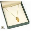 Image 1 : 10 KARAT YELLOW GOLD OPAL PENDANT NECKLACE