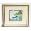 Image 1 : FRAMED EDGAR JONES WATERCOLOR 26" X 22"