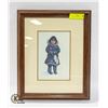 Image 1 : FRAMED DOROTHY FRANCIS PRINT 14" X 17"