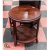 Image 1 : PAIR OF ROUND WOOD END TABLES