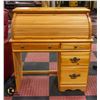 Image 1 : WOODEN ROLL TOP DESK 41" X 19" X 43"