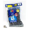 Image 1 : BLACK CREW SOCKS 12-16 SIZE 6-PACK FRUIT OF LOOM