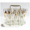 Image 1 : ANTIQUE GLASS SET INCLUDING STAND WITH