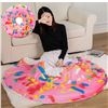 Image 1 : 180CM PINK DONUTS PRINT FUNNY FOOD BLANKET