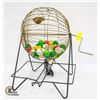 Image 1 : VINTAGE BINGO CAGE WITH