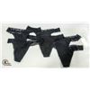 Image 1 : NEW 6 PAIRS BLACK LACE THONG PANTIES