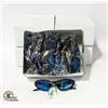 Image 1 : 60 PAIRS BLACK WITH ROYAL BLUE LENS SPORT
