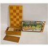 Image 1 : 2 WOODEN CHESS BOARDS WITH PIECES