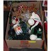 BOX WITH CHRISTMAS ITEMS INCL. ELECTRIC