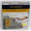 Image 1 : NEW PENDLETON WEIGHTED BLANKET, 20 LBS, GRAY