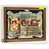 Image 1 : FRAMED MIRRORED COCA COLA AD 20" X 16"