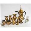 Image 1 : FLAT OF EGYPTIAN COPPER PLATED SERVING PIECES