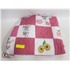 Image 1 : PINK & WHITE FULL SIZE PATCH WORK QUILT-ESTATE