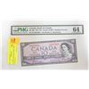 Image 1 : 1954 CANADA $10 BILL PMG GRADED 64