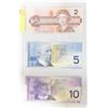 Image 1 : VARIOUS TWO, FIVE, TEN CANADIAN DOLLAR