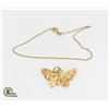 Image 1 : 10KT GOLD BUTTERFLY PENDANT &