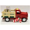 Image 1 : HALLMARK METAL HOLIDAY TRUCK 15 INCH LENGTH