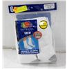 Image 1 : WHITE CREW SOCKS 12-16 SIZE 6-PACK FRUIT OF LOOM