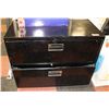 Image 1 : BLACK METAL 2 DRAWER FILE CABINET *BOTTOM DRAWER-