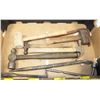 Image 1 : LARGE FLAT OF HAMMERS PRY BARS AND MALLETS