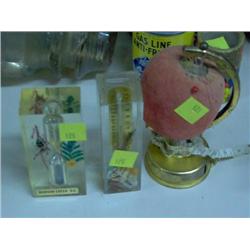 3PCS. EGG TIMER, THERMOSTAT & PIN CUSHION