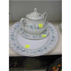 SUGAR DISH, SAUCER & PLATTER