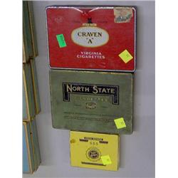 TOBACCO TINS (3 TOTAL)