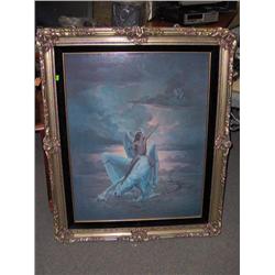 FRAMED PEGASUS PRINT ON CANVASS