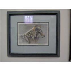 #9239  LIMITED EDITION PRINT "COYOTE HEAD STUDY" ROBERT BATEMAN