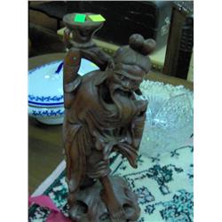 ORIENTAL CARVED FISHERMAN