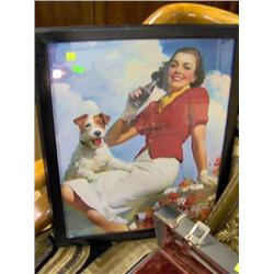 FRAMED COCA-COLA ADVERTISING PRINT