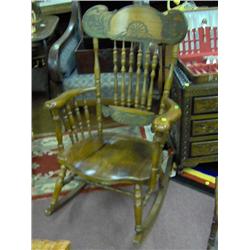 PRESSED BACK ROCKING CHAIR