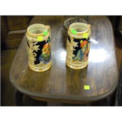 (2) BEER STEINS
