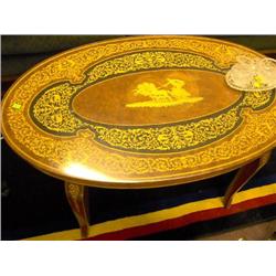 OVAL "EGYPTIAN" COFFEE TABLE