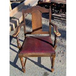 ARM CHAIR LEATHER SEAT