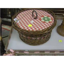 WICKER SEWING BASKET