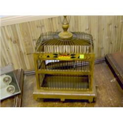 WOOD BIRD CAGE