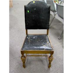 BLACK LEATHER CHAIR (4) TOTAL