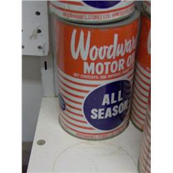 WOODWARD'S MOTOR OIL IN TIN