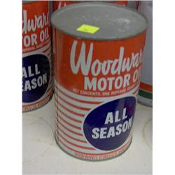 WOODWARD'S MOTOR OIL IN TIN