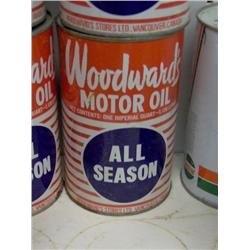WOODWARD'S MOTOR OIL IN TIN
