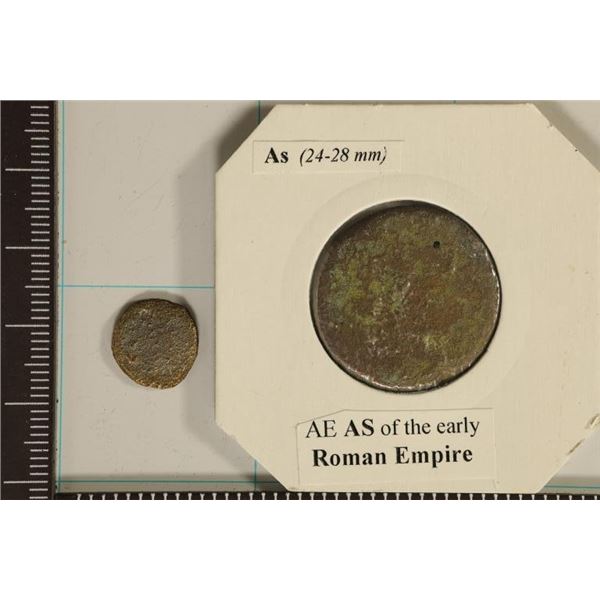 2 ROMAN EMPIRE ANCIENT COINS: EARLY AND LATE