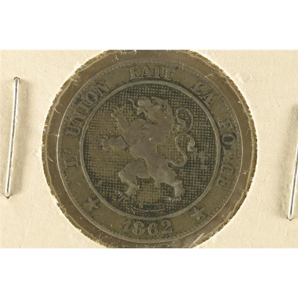 1862 BELGIUM 5 CENTIMES