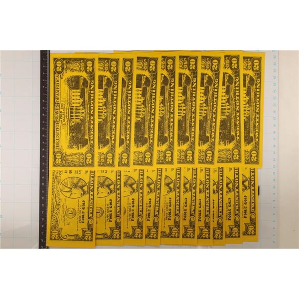 20-1968 US PROPOGANDA 20 NOTHING DOLLARS. CRISP