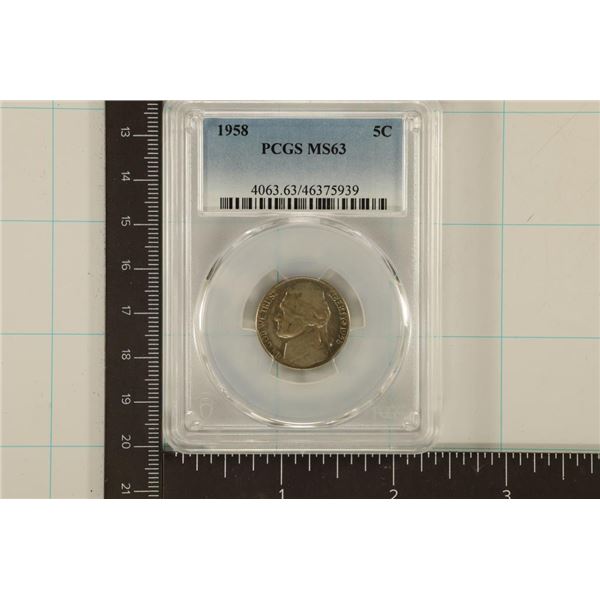 1958 JEFFERSON NICKEL PCGS MS63